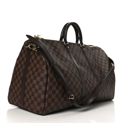 Louis Vuitton Damier Ebene Keepall Bandouliere 55 3 of 10