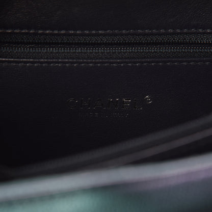 Chanel Iridescent Caviar Quilted Medium CC Filigree Vanity Case Dark Turquoise 6 of 10
