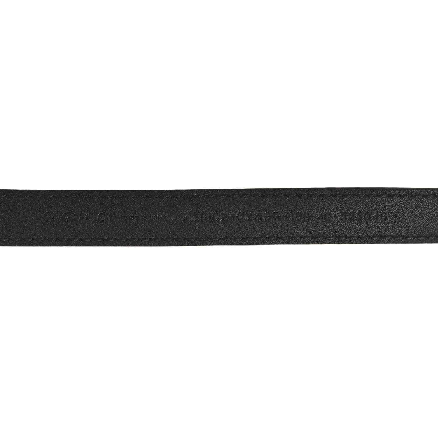 Gucci Plutone Calfskin Gucci Buckle 20mm Thin Belt 100 40 Black 5 of 5