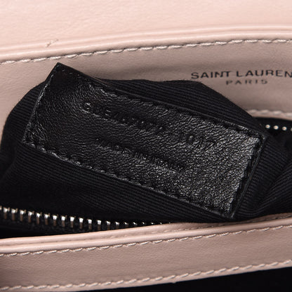 Saint Laurent Calfskin Y Quilted Monogram Toy Loulou Crossbody Bag Marble Pink 7 of 7
