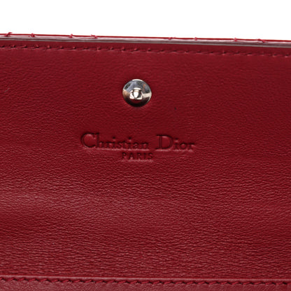 Christian Dior Patent Cannage Lady Dior Rendezvous Wallet On Chain Rouge Ceris 6 of 10