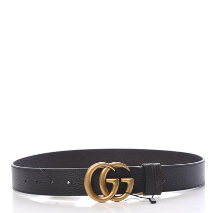Gucci Calfskin Double G Reversible 37mm Belt 85 34 Black Cocoa 3 of 8