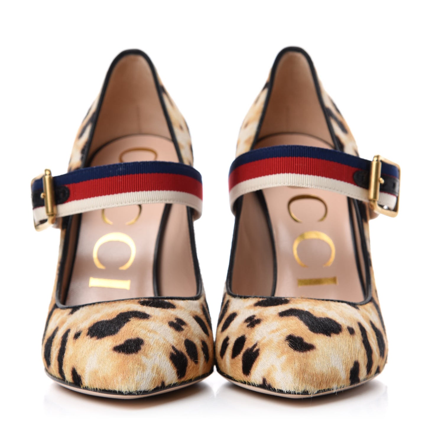 Malaga Kid Leopard Print Pumps 35.5 Natural