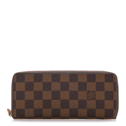 Louis Vuitton Damier Ebene Clemence Wallet Cherry 1 of 11