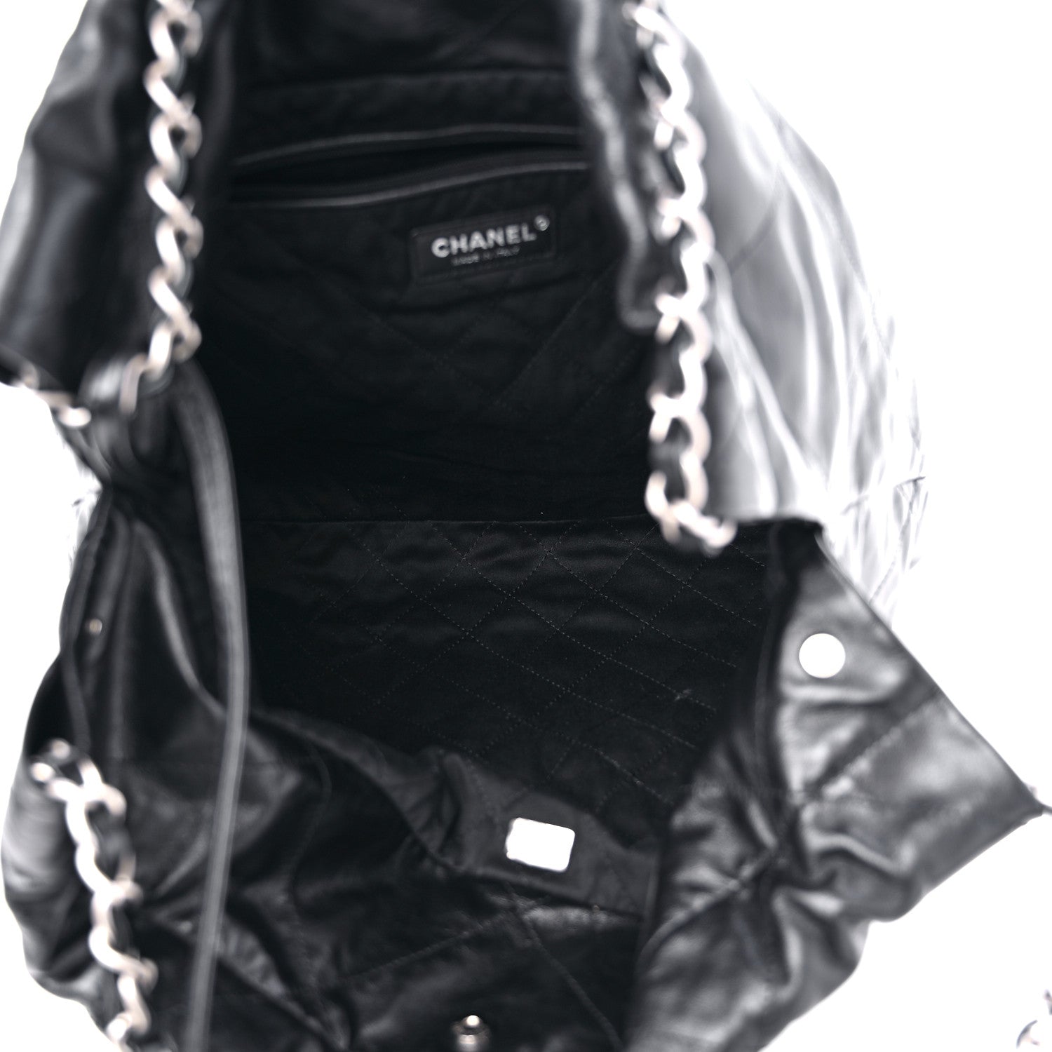 Chanel Shiny Calfskin Quilted Chanel 22 Black 6 of 10