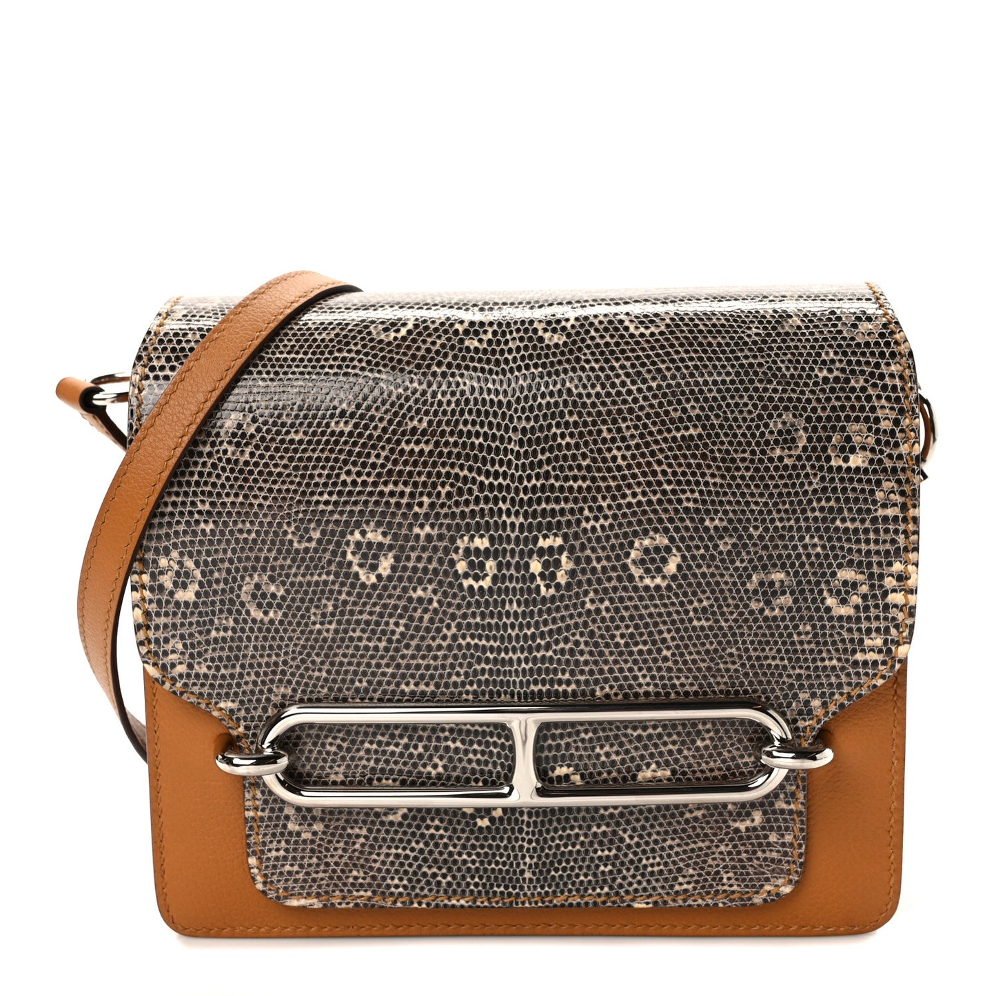 Evercolor Lizard Mini Sac Roulis Caramel Ombre