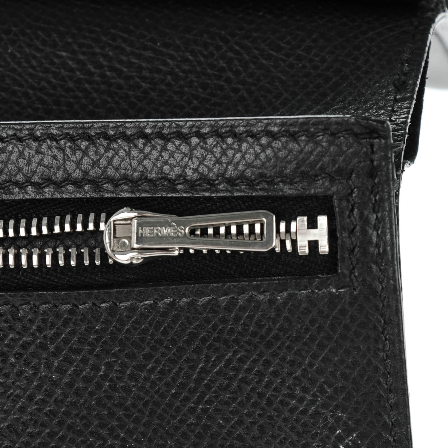 Hermes Epsom Bearn Gusset Wallet Black 7 of 8