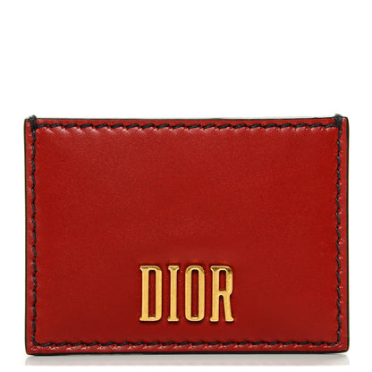 Christian Dior Calfskin D-Fence Card Holder Red 1 of 7