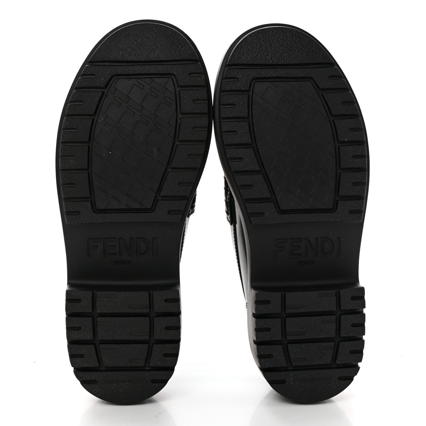 Vitello Abrasivato Fendigraphy 50mm Loafers 37 Black