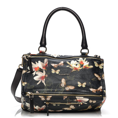 Givenchy Lambskin Magnolia and Moth Print Medium Pandora Black 1 of 7