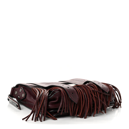 Proenza Schouler Lambskin Fringe PS1 Crossbody Pouch Oxblood 4 of 10