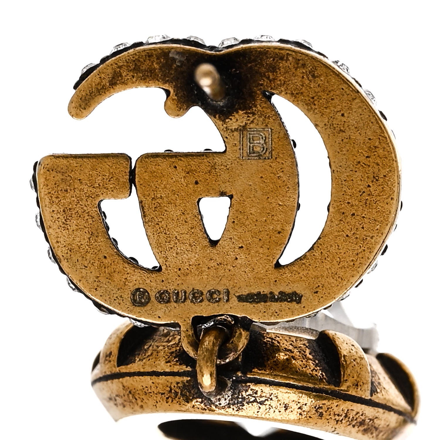 GUCCI GGロゴ メタルブローチ Crystals Metal Double G Brooch | GUCCI® US