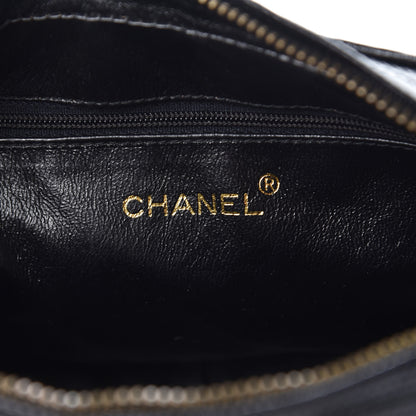 Chanel Lizard Quilted Small Tassel Camera Case Black 6 of 8