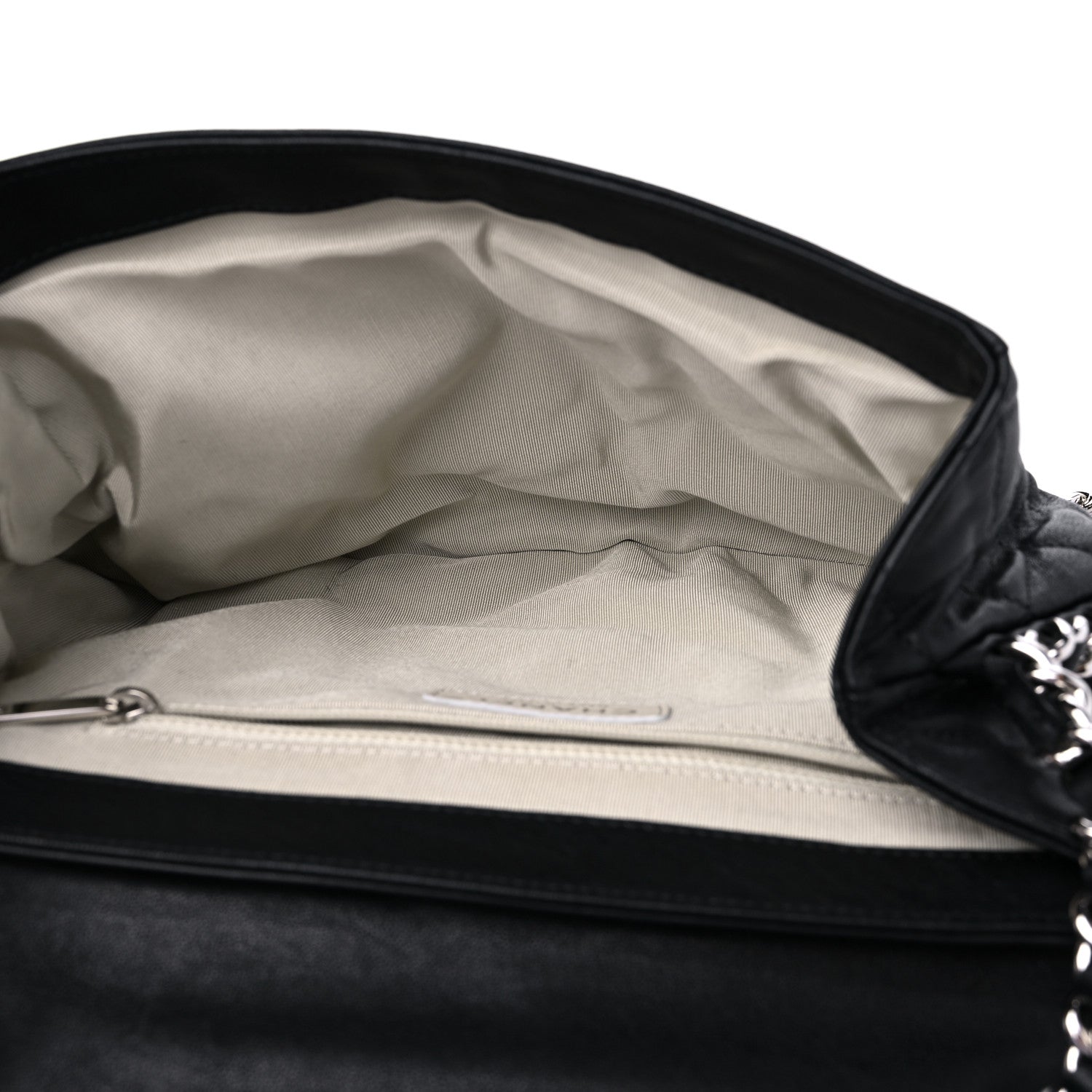 Chanel Washed Lambskin Quilted Medium Chain Around Messenger Black 5 of 10