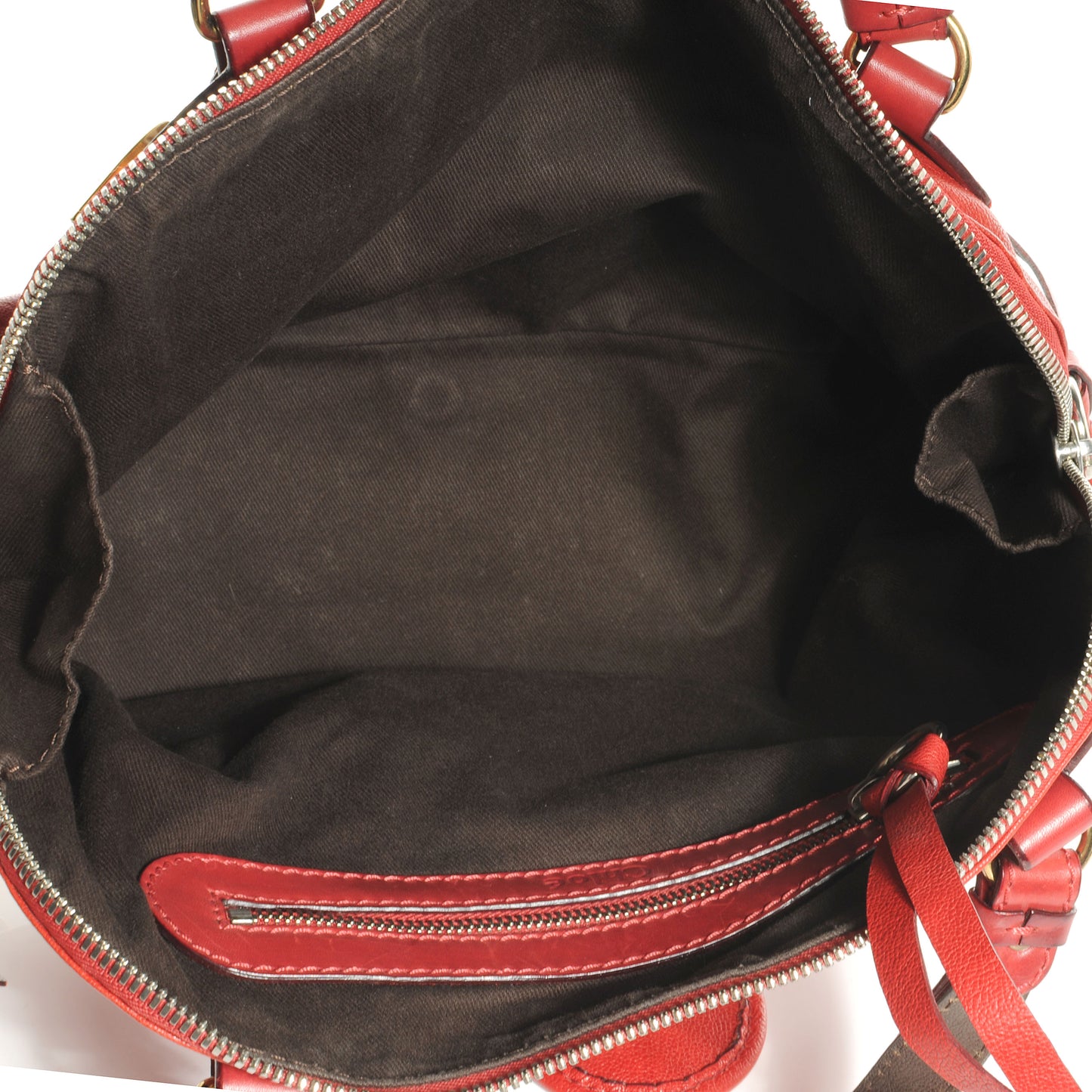 Leather Kerala Tote Red