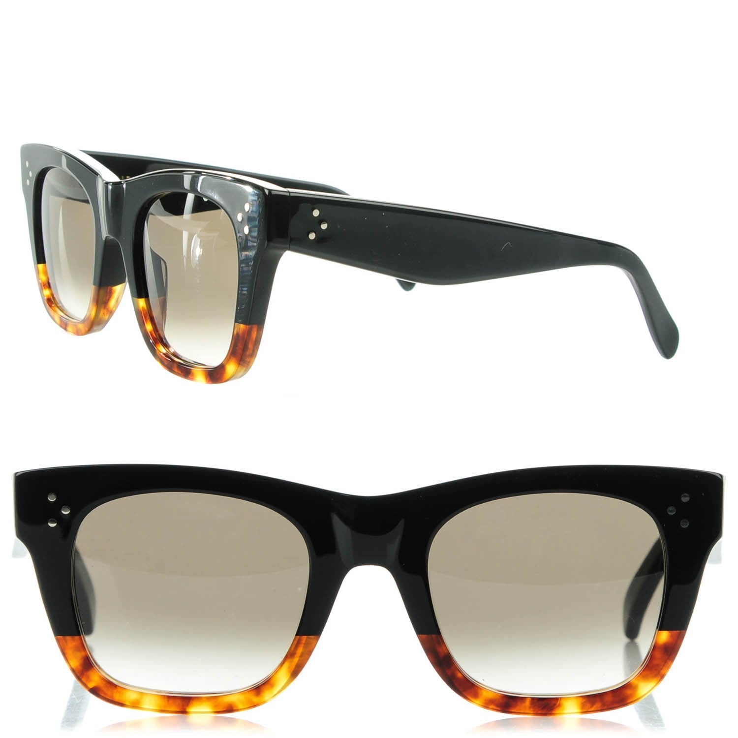 Celine Acetate Catherine Sunglasses CL41089/S Black Havana 1 of 6