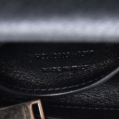 Saint Laurent Sheepskin Matelasse Chevron Monogram Medium College Bag Black 7 of 7