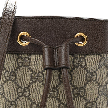 Gucci GG Supreme Monogram Web Mini Ophidia Bucket Bag Brown 8 of 11