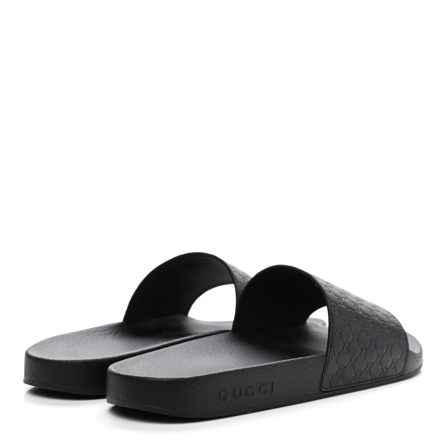 Gucci Microguccissima Mens Slide Sandals 8 Black 4 of 9
