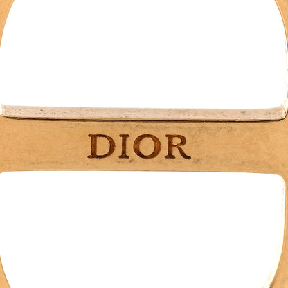 Christian Dior Crystal CD 30 Montaigne Hoop Earrings Gold 4 of 5