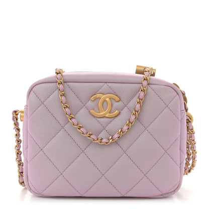 Chanel Iridescent Caviar Quilted Mini My Perfect Camera Case Pink 1 of 11