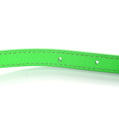 Balenciaga Grained Calfskin Logo Cloud Clutch XS Fluo Green 11 of 12
