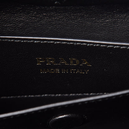 Prada Saffiano Cuir Medium Bi-Color Double Bag Palissandro Black 7 of 8