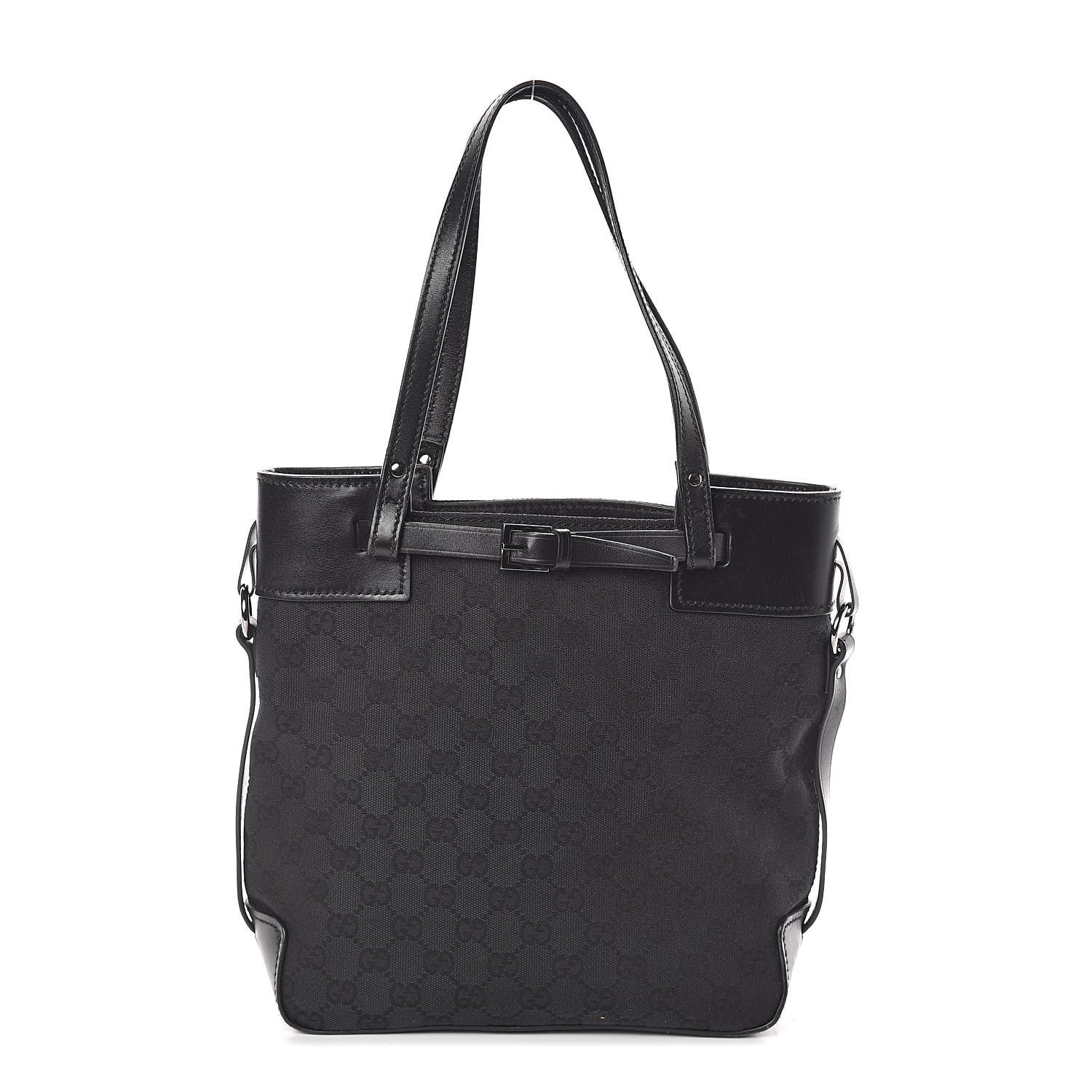 Gucci Monogram Small Bucket Tote Black 1 of 9