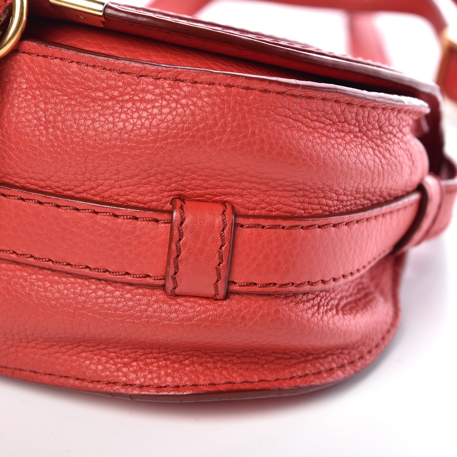 Chloe Calfskin Mini Marcie Round Crossbody Bag Red 6 of 9
