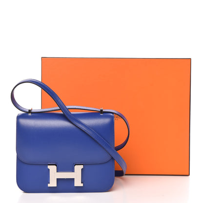 Hermes Tadelakt Constance 18 Bleu Electrique 19 of 19