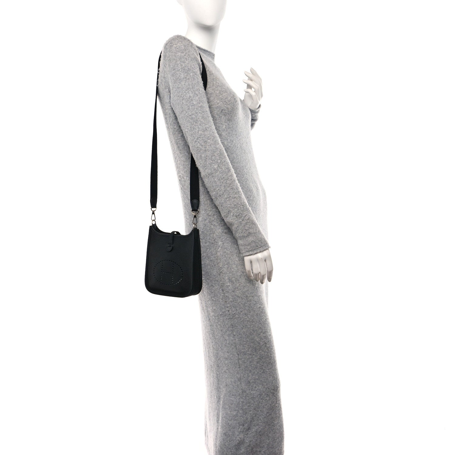 Hermes Taurillon Clemence Evelyne TPM Black 2 of 10