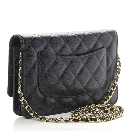 Chanel Caviar Quilted Wallet On Chain WOC Black 3 of 12