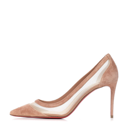 Christian Louboutin Veau Velours Rete Galativi 85 Pumps 38 Courtisane 1 of 11
