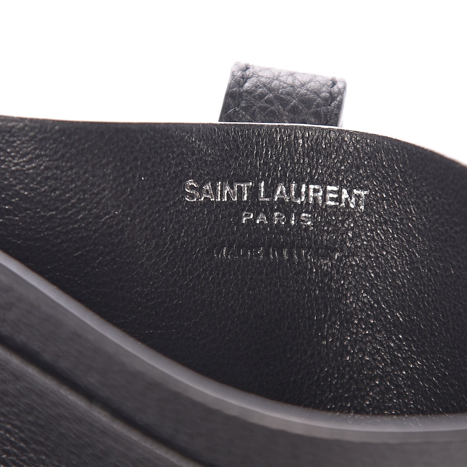Saint Laurent Grained Calfskin Sac De Jour Card Case Black 5 of 6