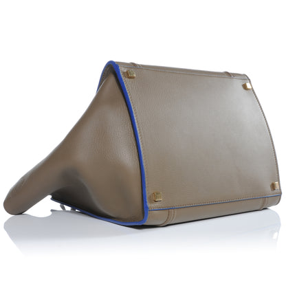 Celine Smooth Calfskin Medium Phantom Luggage Khaki Cobalt Trim 12 of 17
