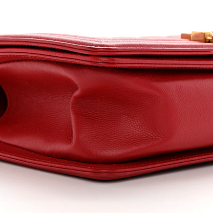 Chanel Caviar Quilted Medium Boy Flap Red 9 of 16
