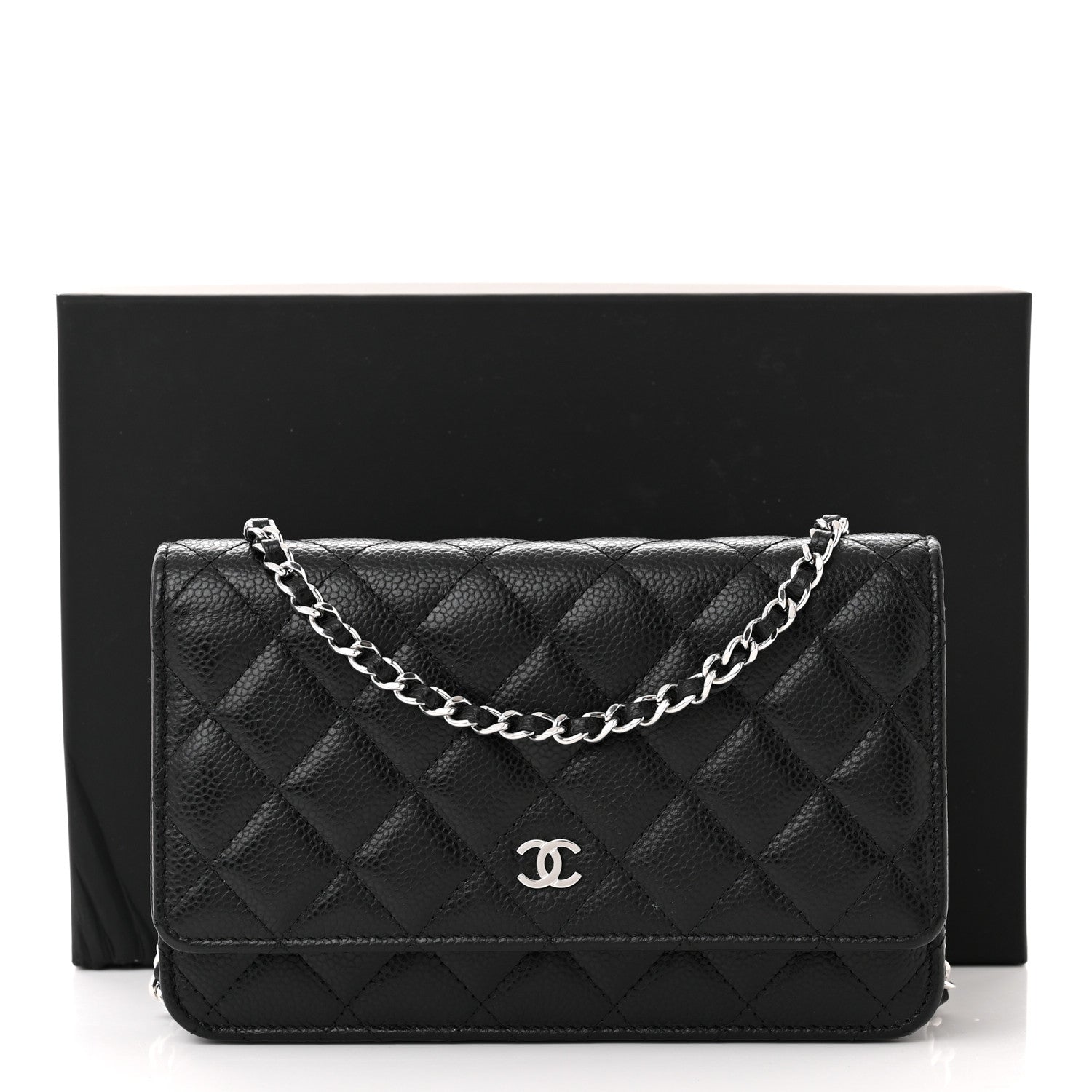 Chanel Caviar Quilted Wallet on Chain WOC Black 12 of 12