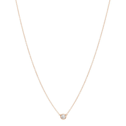 Tiffany 18K Rose Gold Diamond .25ct Elsa Peretti Diamonds by the Yard Pendant Necklace 1 of 6