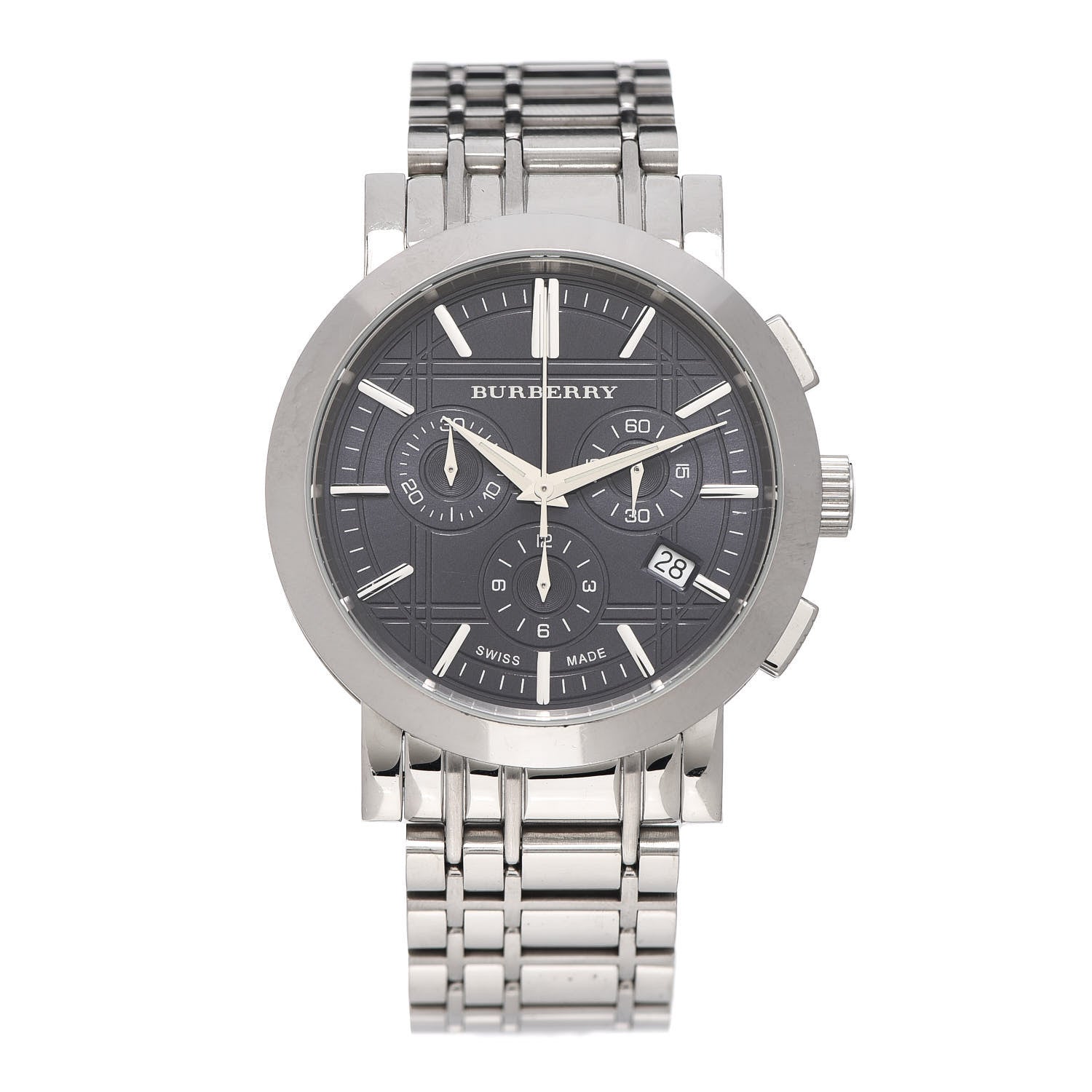 Burberry Stainless Steel 40mm Heritage Chronograph Quartz Watch Navy BU1360 1 of 6