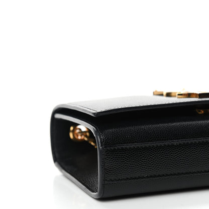 Saint Laurent Grain De Poudre Small Monogram Kate Satchel Black 8 of 10