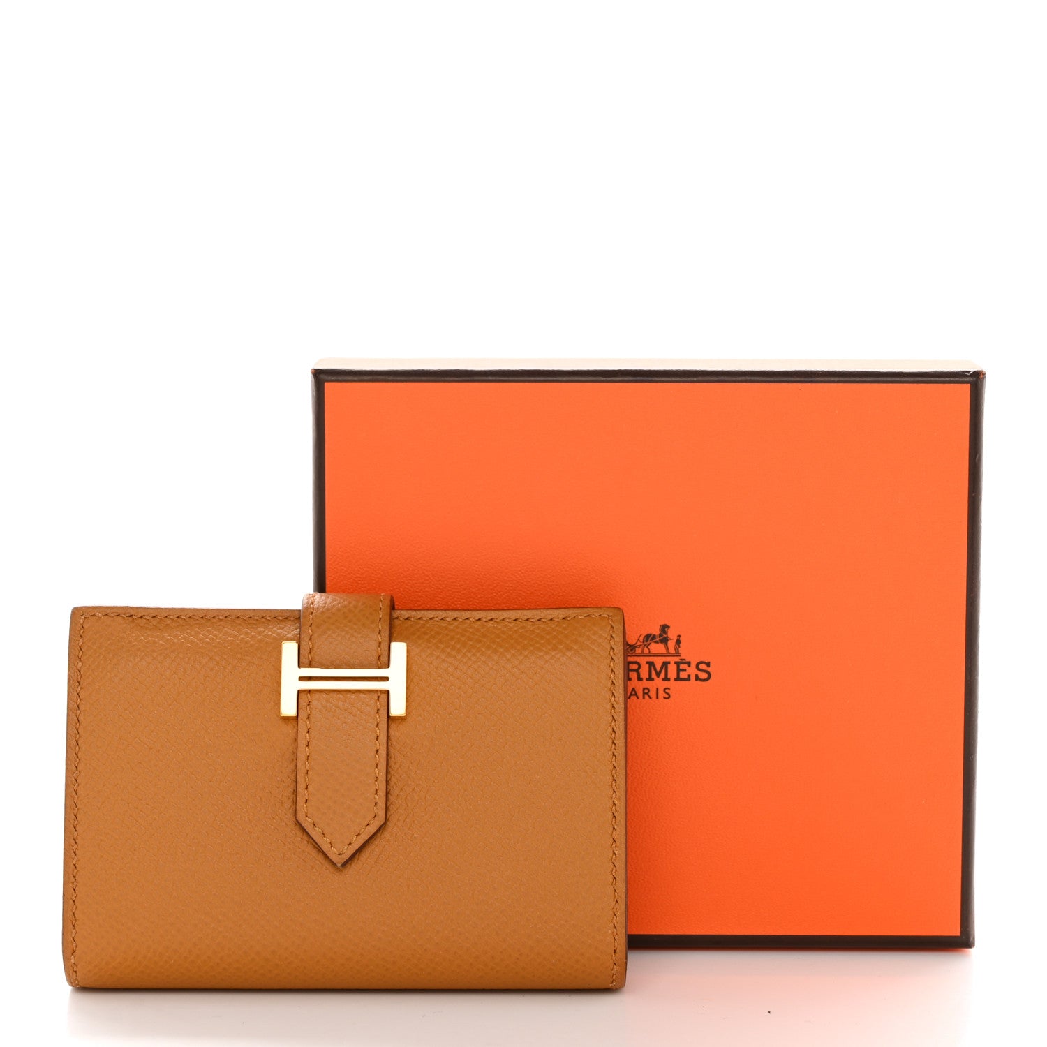 Hermes Epsom Bearn Card Holder Wallet Sesame 10 of 10