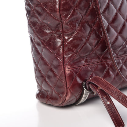 Chanel Glazed Calfskin Quilted Large Salzburg Backpack Burgundy 15 of 18
