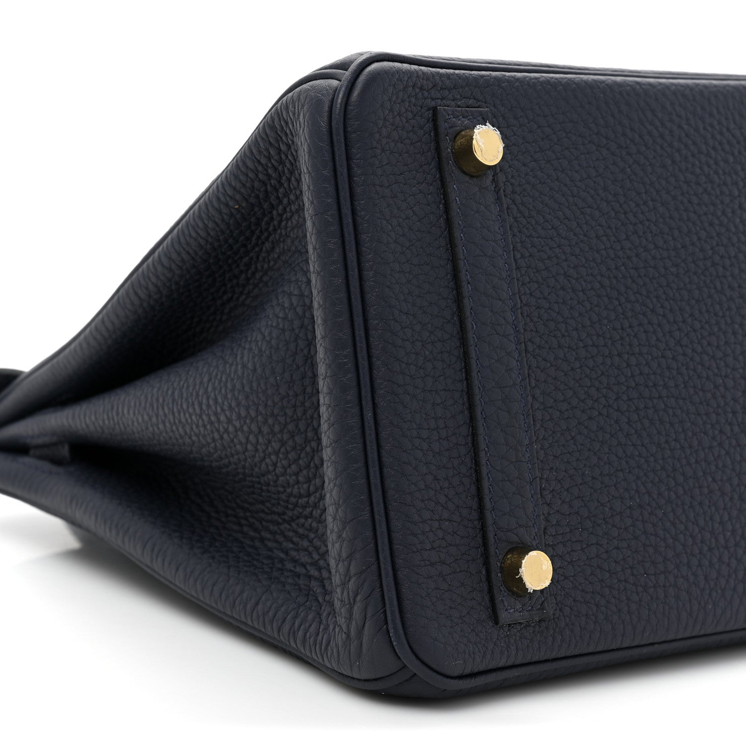Hermes Togo Horseshoe Birkin 30 Bleu Nuit Black 9 of 9
