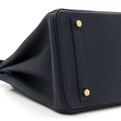 Hermes Togo Horseshoe Birkin 30 Bleu Nuit Black 9 of 9