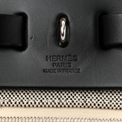 Hermes Vache Hunter Criss Viking Herbag Zip Retourne 31 PM Ecru Black 7 of 12