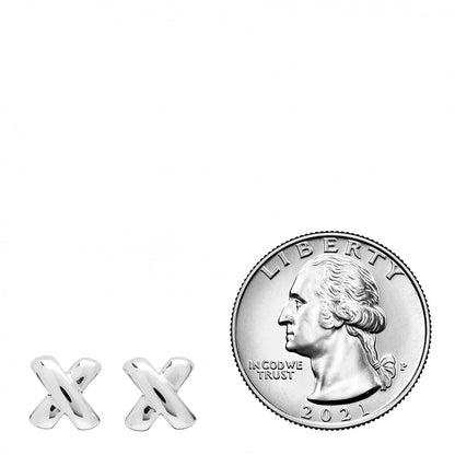 Tiffany Sterling Silver Cross Stitch Earrings 2 of 4