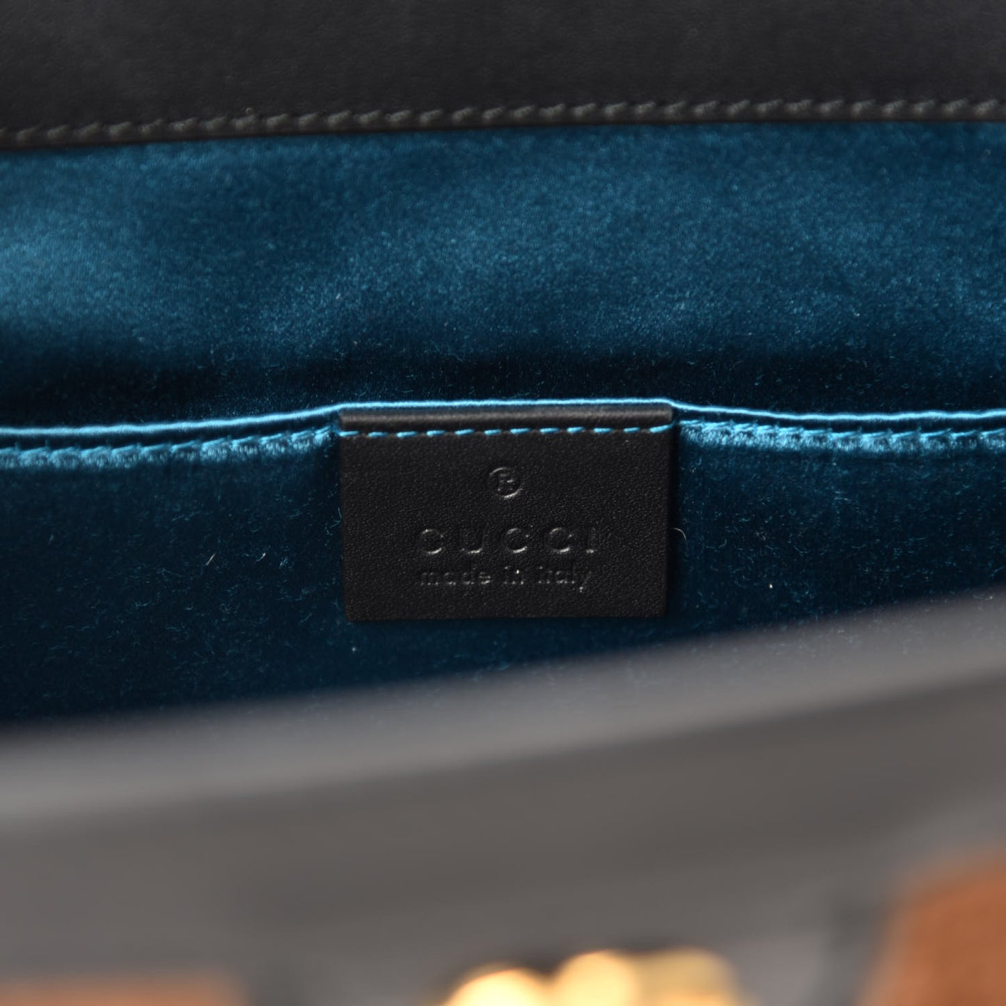 Suede Patent Web Small Ophidia Chain Shoulder Bag Nocciola Black