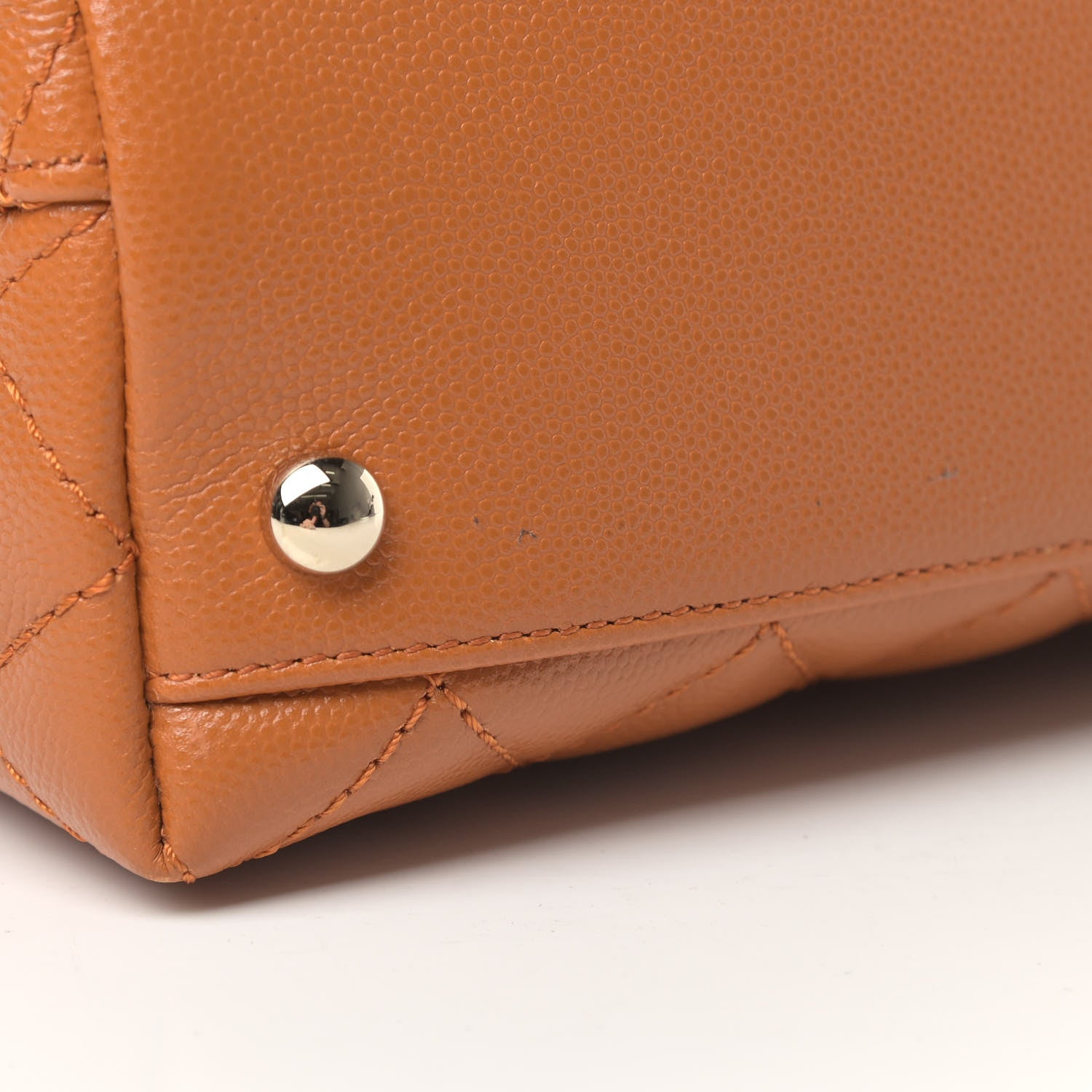 Chanel Caviar Quilted Small Coco Handle Flap Light Brown 5 of 6
