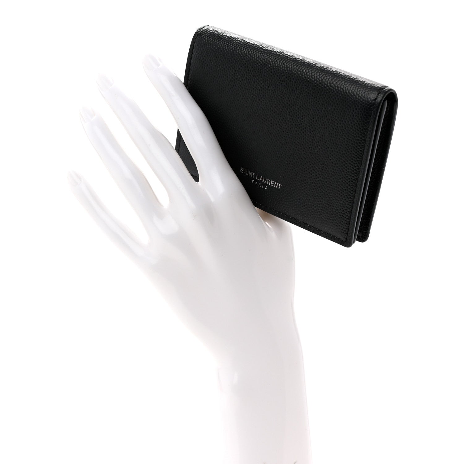 Saint Laurent Grain De Poudre Business Card Case Black 2 of 9