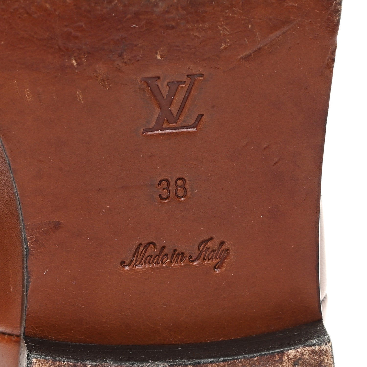 Louis Vuitton Canvas Calfskin Heritage Flat High Boots 38 Beige Brown 7 of 9
